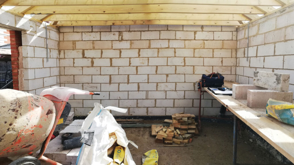 How the garage space looked before installation